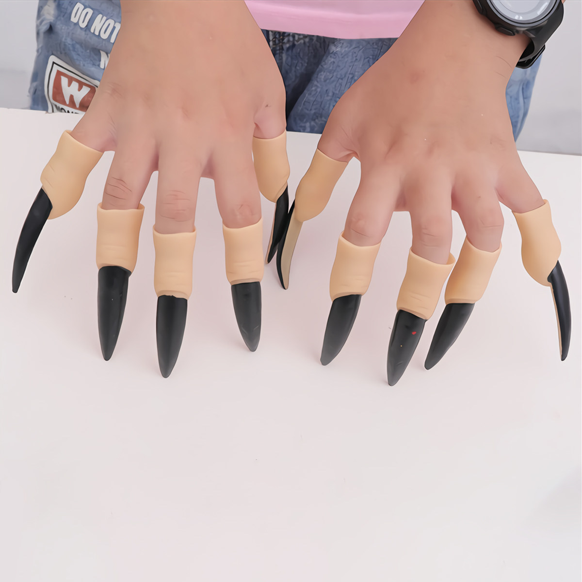Easy Cosplay Prop - 20 Adet Cadılar Bayramı Tırnak Süsleri,